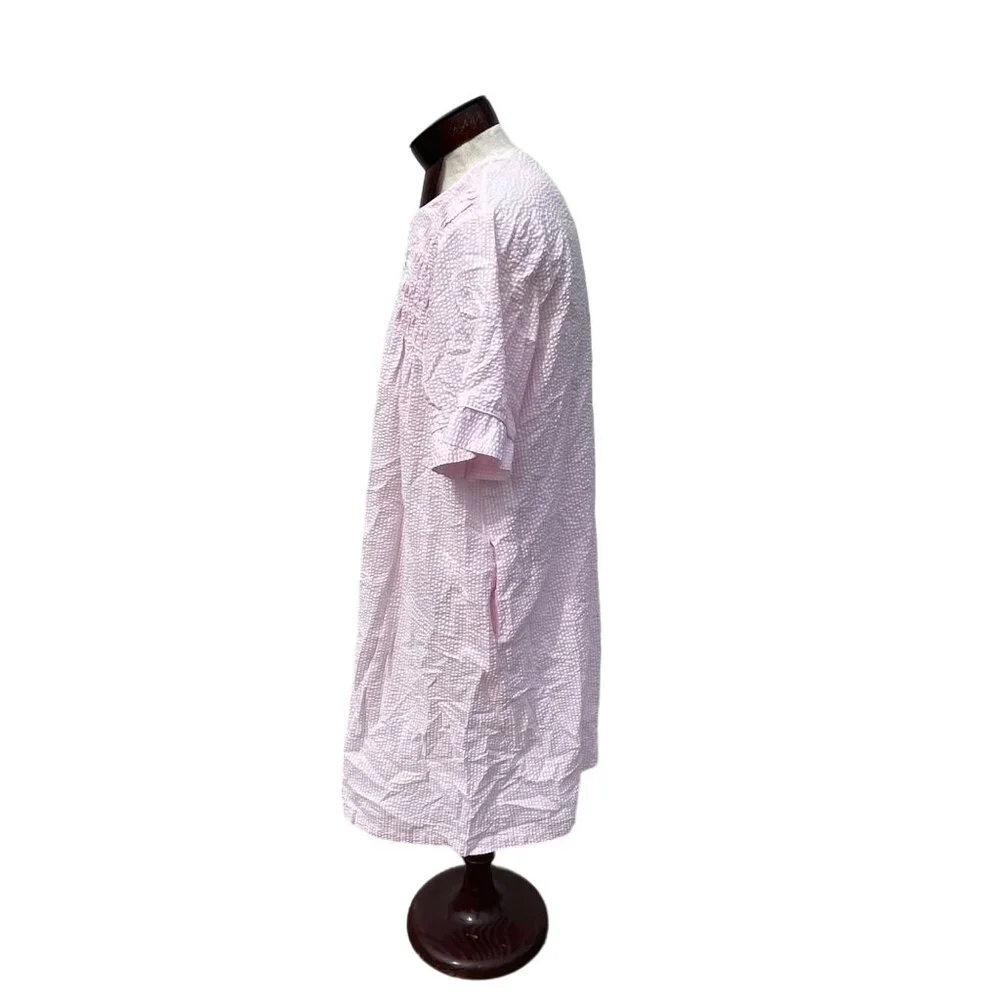 Miss Elaine Womens Zip Front Pink Housecoat Robe‎ Dressing Gown Plus Size 1X